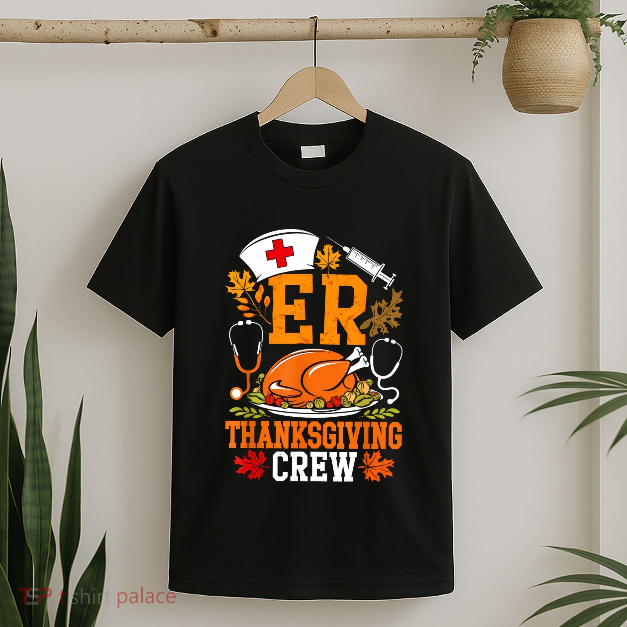Er Thanksgiving Nurse Crew Emergency Room Icu Er Nicu Funny T-Shirt
