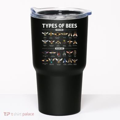 Educational Types Of Bees Chart For Bee Lovers Tumbler