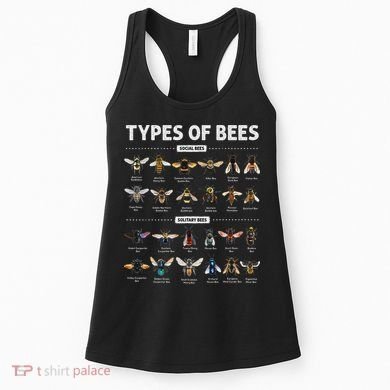 Educational Types Of Bees Chart For Bee Lovers Women's Tank Top