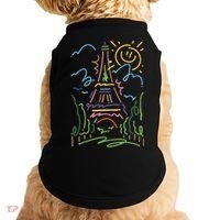 Eiffel Tower Paris Cool Gift Hand Painted Paris France Doggie Tank thumb 0