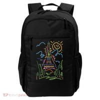 Eiffel Tower Paris Cool Gift Hand Painted Paris France Backpack thumb 0