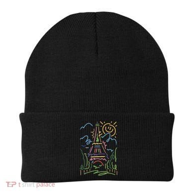 Eiffel Tower Paris Cool Gift Hand Painted Paris France Beanie