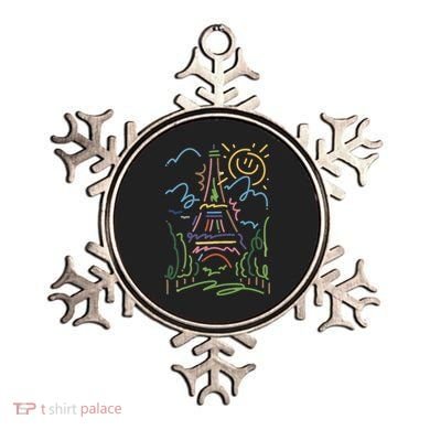 Eiffel Tower Paris Cool Gift Hand Painted Paris France Ornament