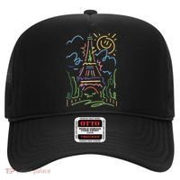 Eiffel Tower Paris Cool Gift Hand Painted Paris France Hat thumb 0