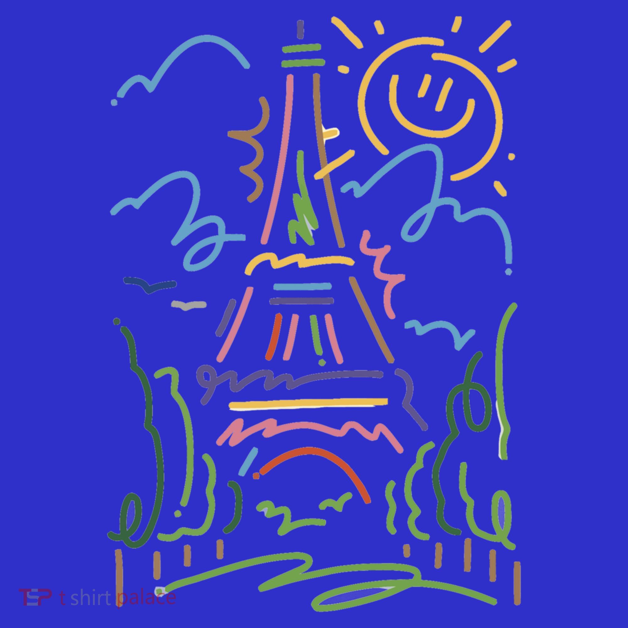 Eiffel Tower Paris Cool Gift Hand Painted Paris France Women's Tank Top