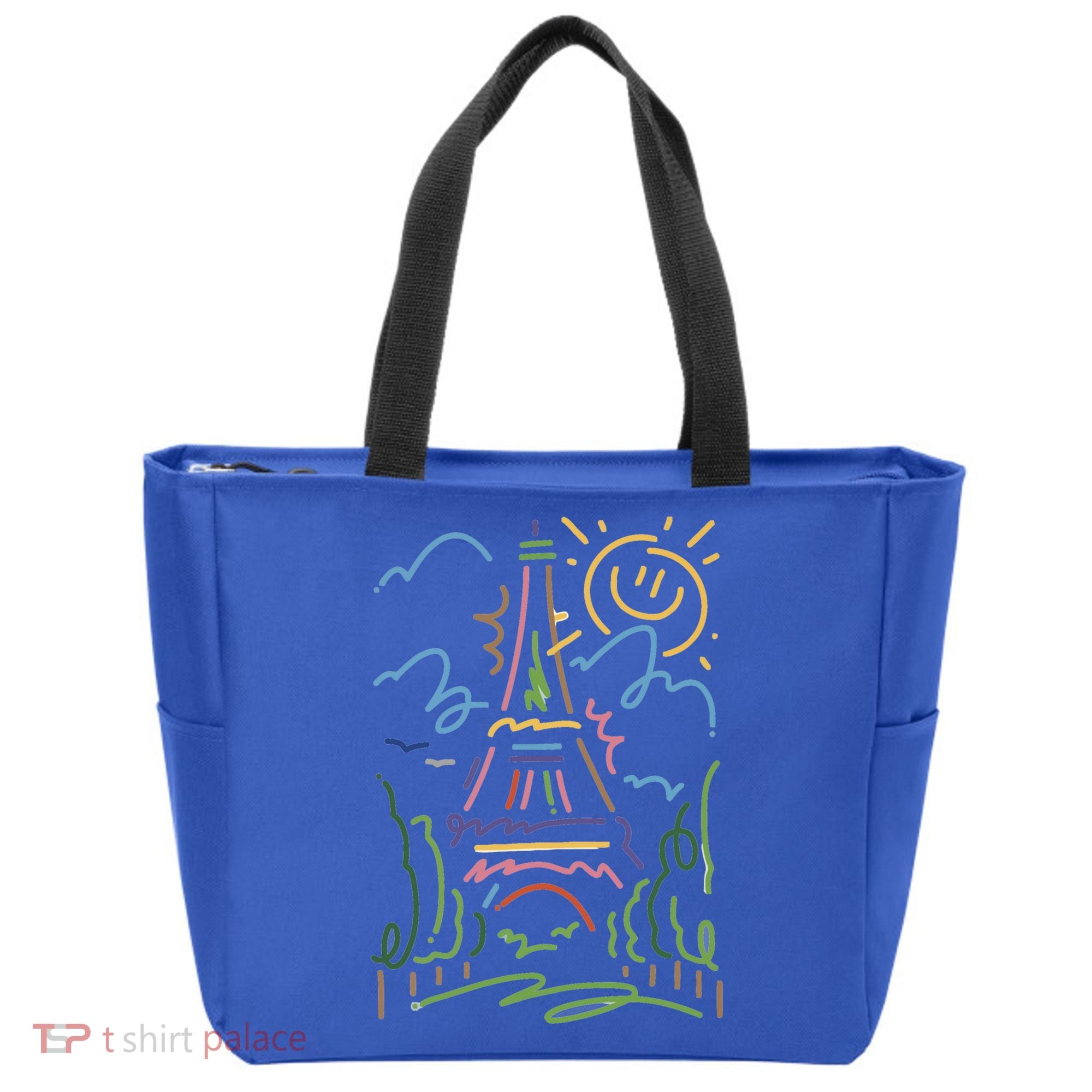 Eiffel Tower Paris Cool Gift Hand Painted Paris France Tote Bag