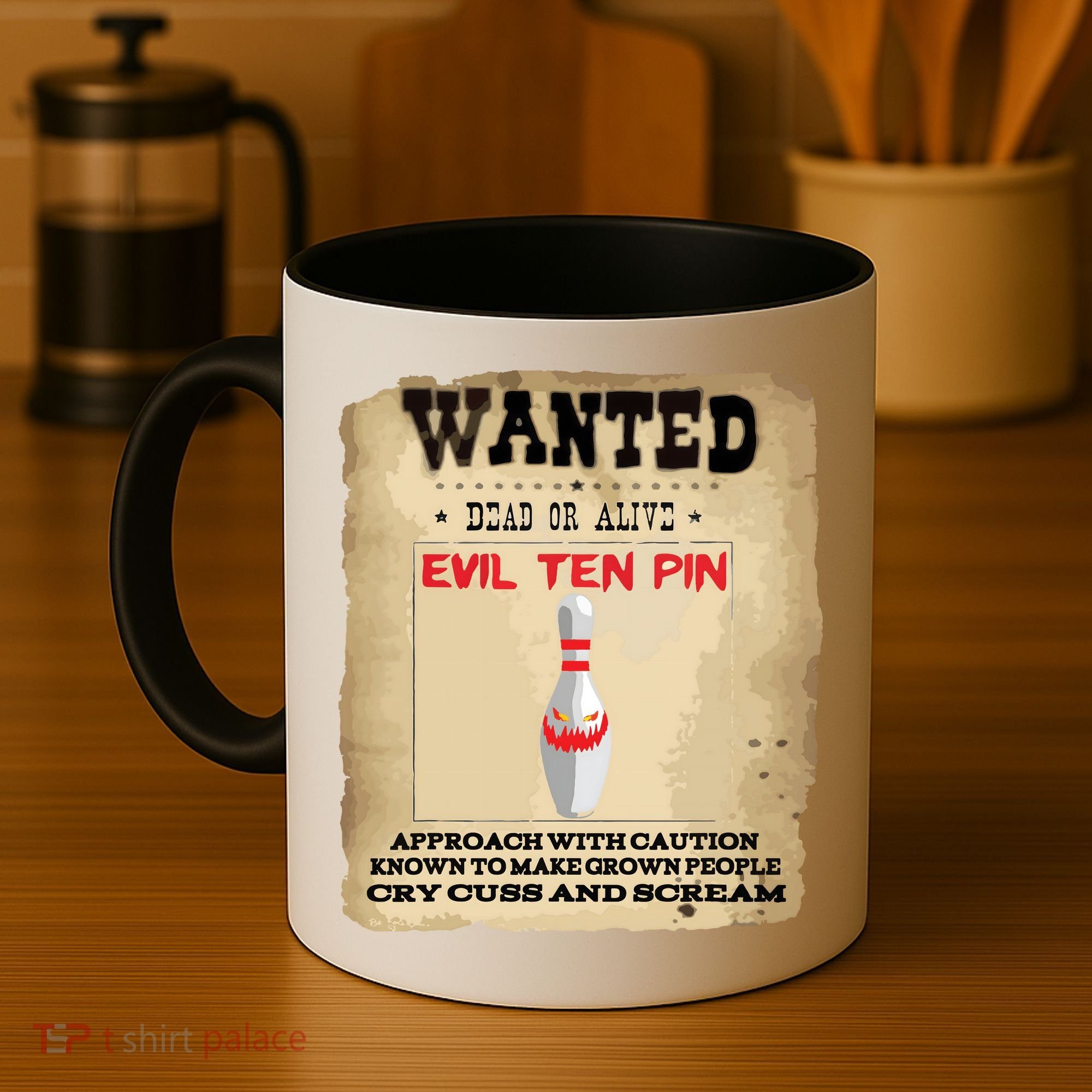 Evil Ten Pin 10 Funny Bowling Coffee Mug
