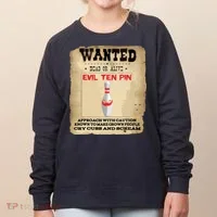 Evil Ten Pin 10 Funny Bowling Women's Sweatshirt thumb 0