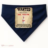 Evil Ten Pin 10 Funny Bowling USA-Made Doggie Bandana thumb 0