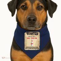Evil Ten Pin 10 Funny Bowling USA-Made Doggie Bandana thumb 1