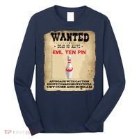 Evil Ten Pin 10 Funny Bowling Long Sleeve Shirt thumb 0