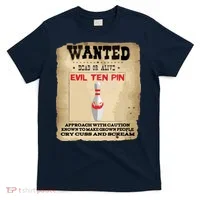 Evil Ten Pin 10 Funny Bowling T-Shirt thumb 0