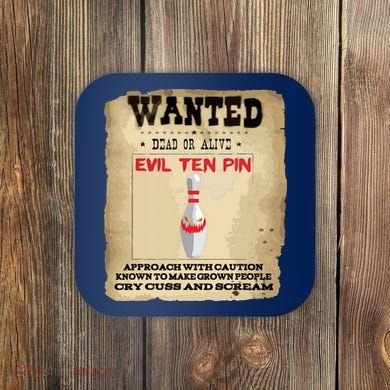 Evil Ten Pin 10 Funny Bowling Coaster