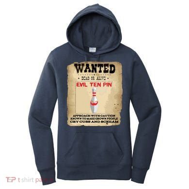 Evil Ten Pin 10 Funny Bowling Women's Hoodie