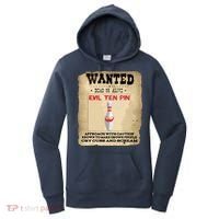 Evil Ten Pin 10 Funny Bowling Women's Hoodie thumb 0