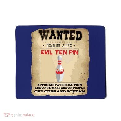 Evil Ten Pin 10 Funny Bowling Mousepad