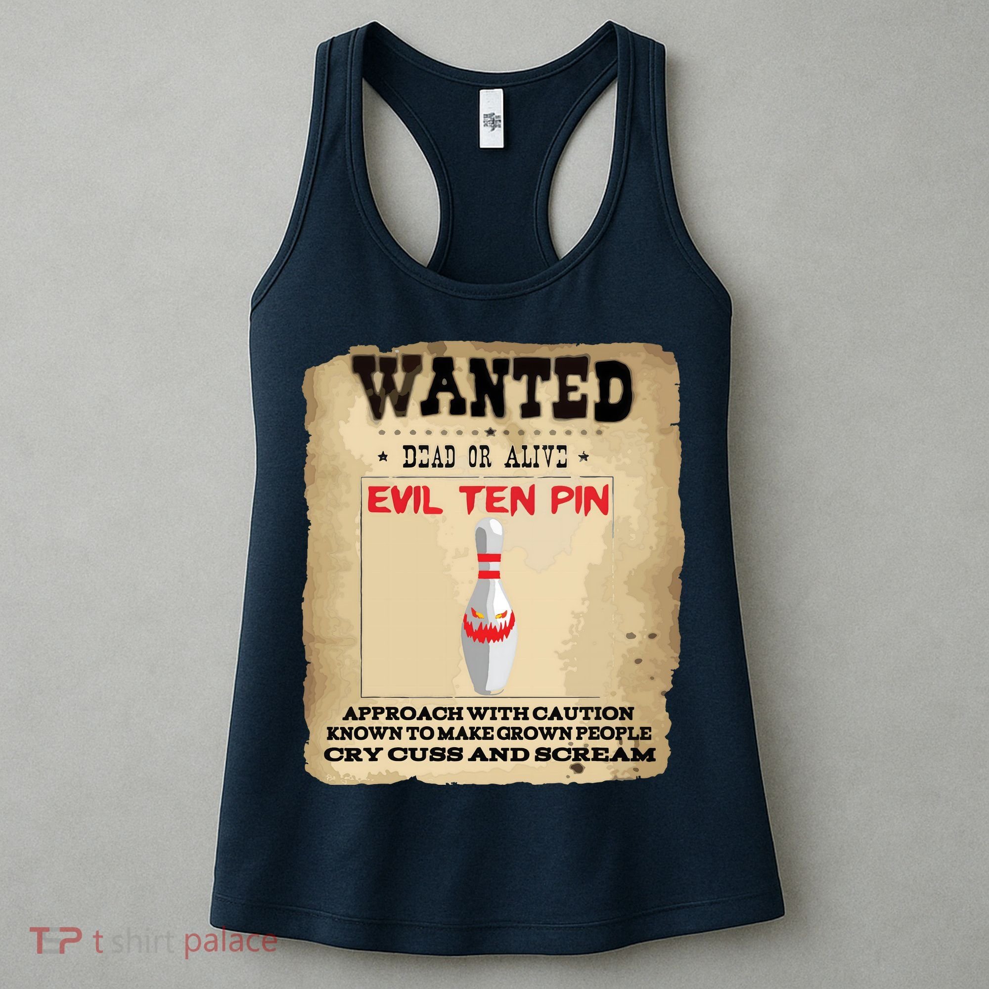Evil Ten Pin 10 Funny Bowling Women's Tank Top