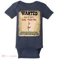 Evil Ten Pin 10 Funny Bowling Baby Bodysuit thumb 0