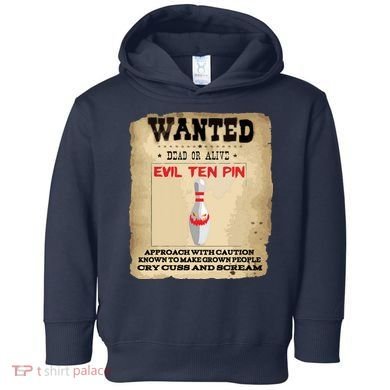 Evil Ten Pin 10 Funny Bowling Toddler Hoodie
