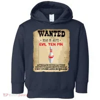 Evil Ten Pin 10 Funny Bowling Toddler Hoodie thumb 0