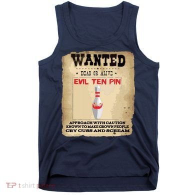 Evil Ten Pin 10 Funny Bowling Tank Top