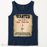Evil Ten Pin 10 Funny Bowling Tank Top thumb 2