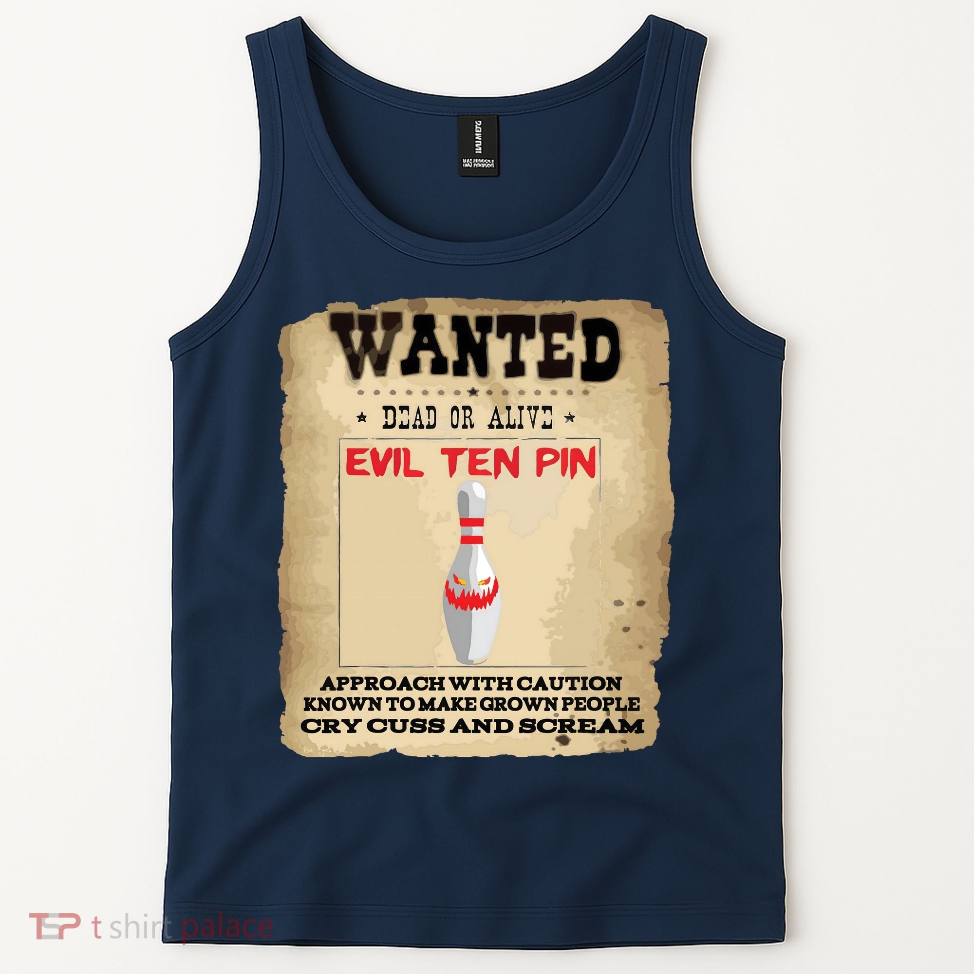 Evil Ten Pin 10 Funny Bowling Tank Top