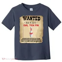 Evil Ten Pin 10 Funny Bowling Toddler T-Shirt thumb 0