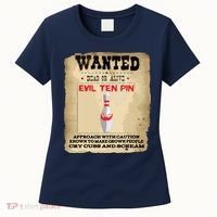 Evil Ten Pin 10 Funny Bowling Women's T-Shirt thumb 0