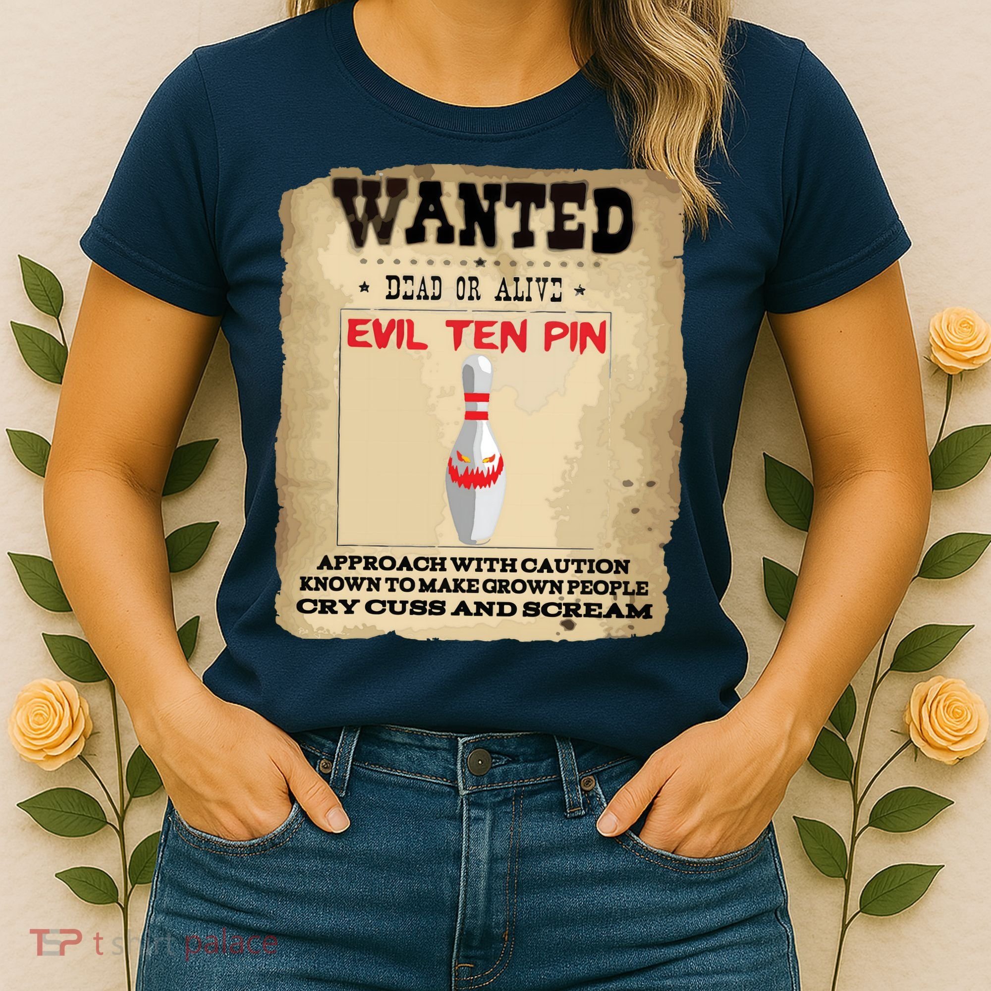 Evil Ten Pin 10 Funny Bowling Women's T-Shirt