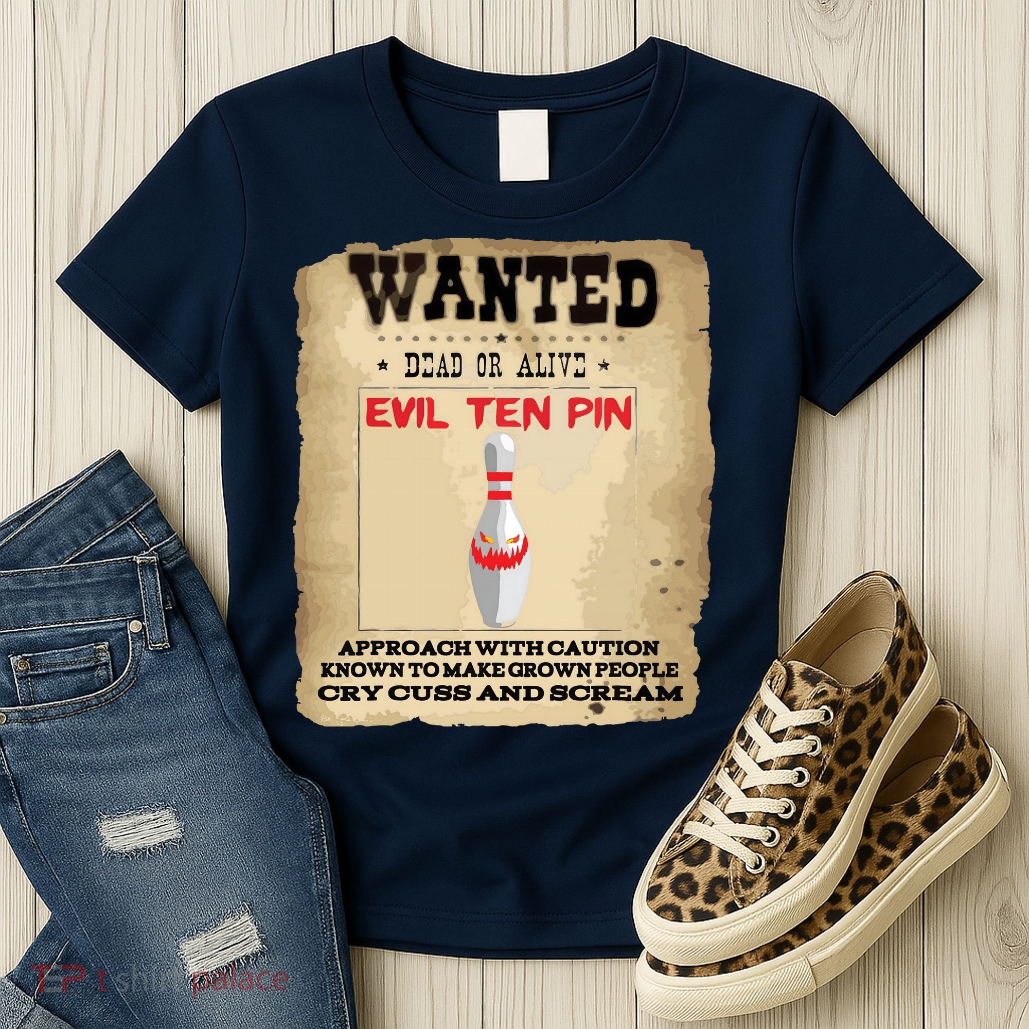 Evil Ten Pin 10 Funny Bowling Women's T-Shirt