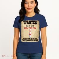 Evil Ten Pin 10 Funny Bowling Women's T-Shirt thumb 4