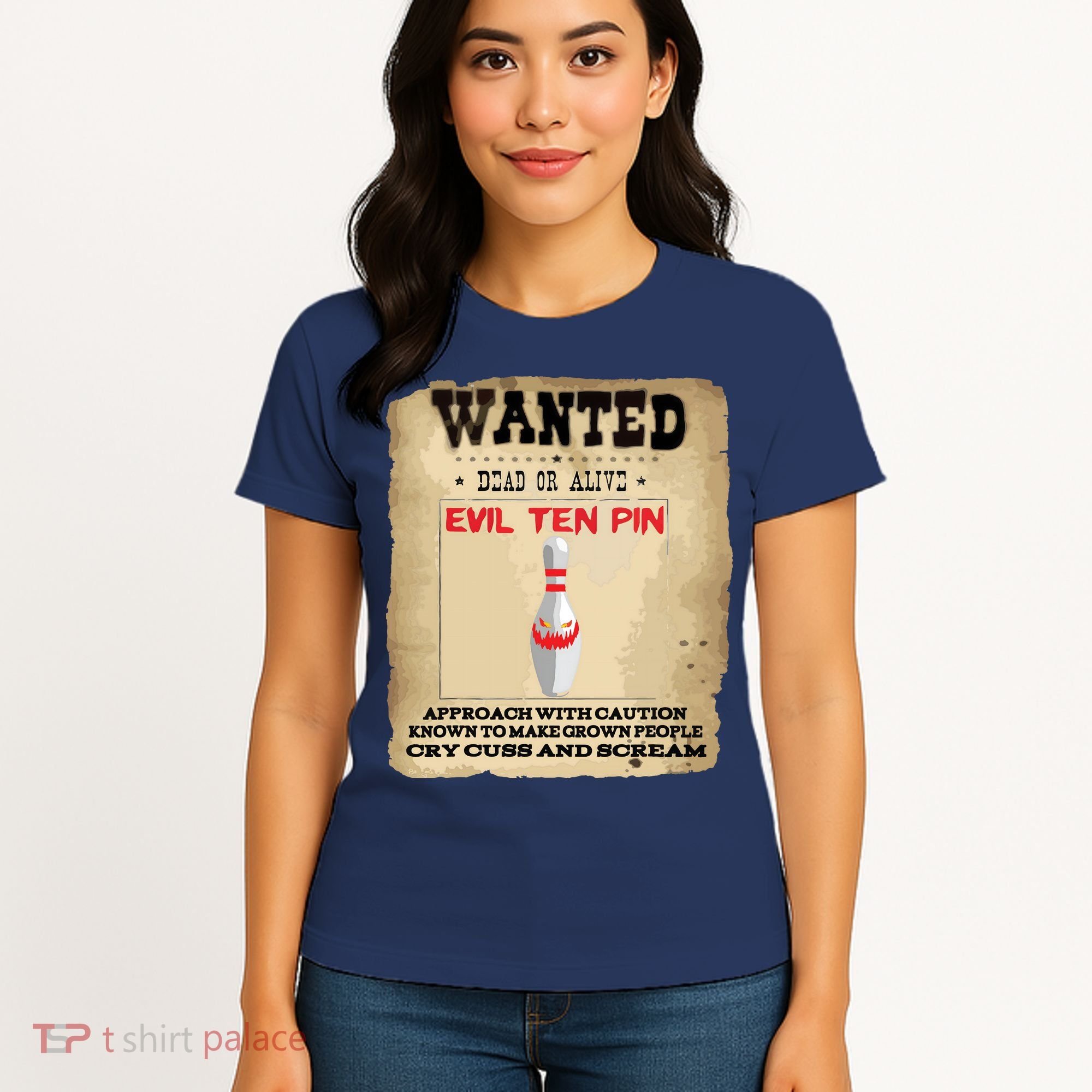 Evil Ten Pin 10 Funny Bowling Women's T-Shirt