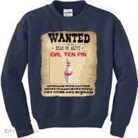 Evil Ten Pin 10 Funny Bowling Kids Sweatshirt thumb 0