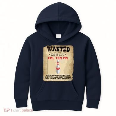 Evil Ten Pin 10 Funny Bowling Kids Hoodie