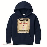Evil Ten Pin 10 Funny Bowling Kids Hoodie thumb 0