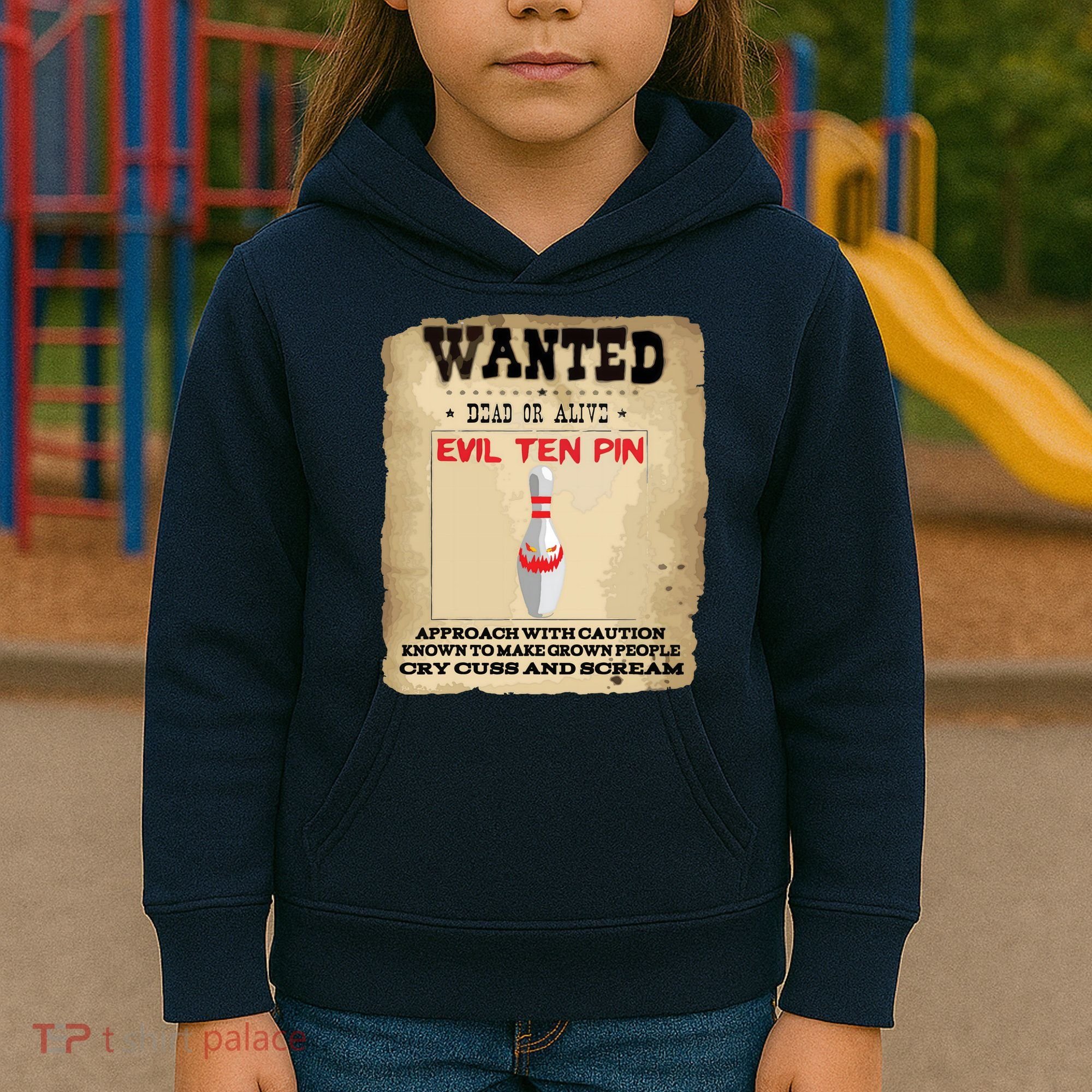 Evil Ten Pin 10 Funny Bowling Kids Hoodie