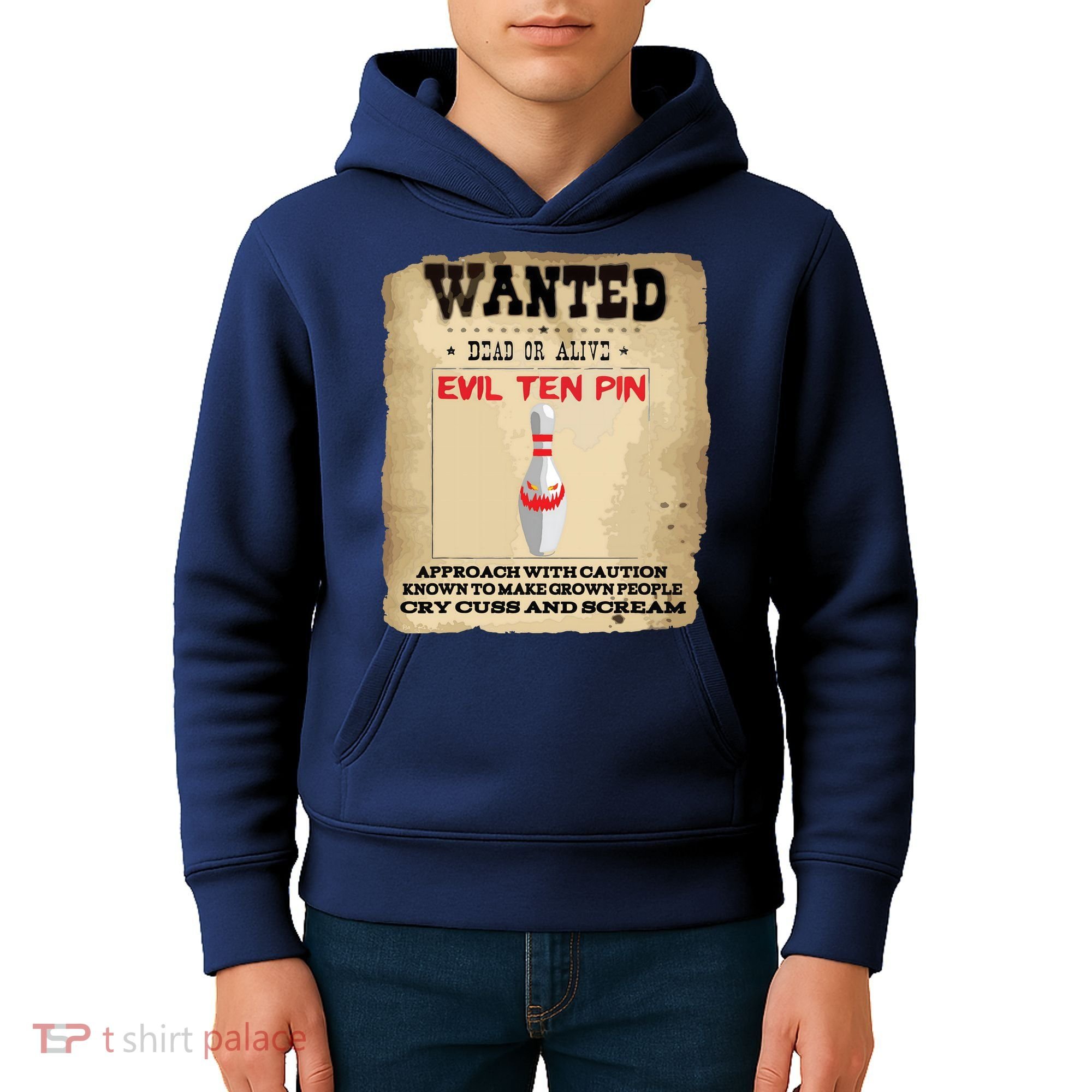Evil Ten Pin 10 Funny Bowling Kids Hoodie