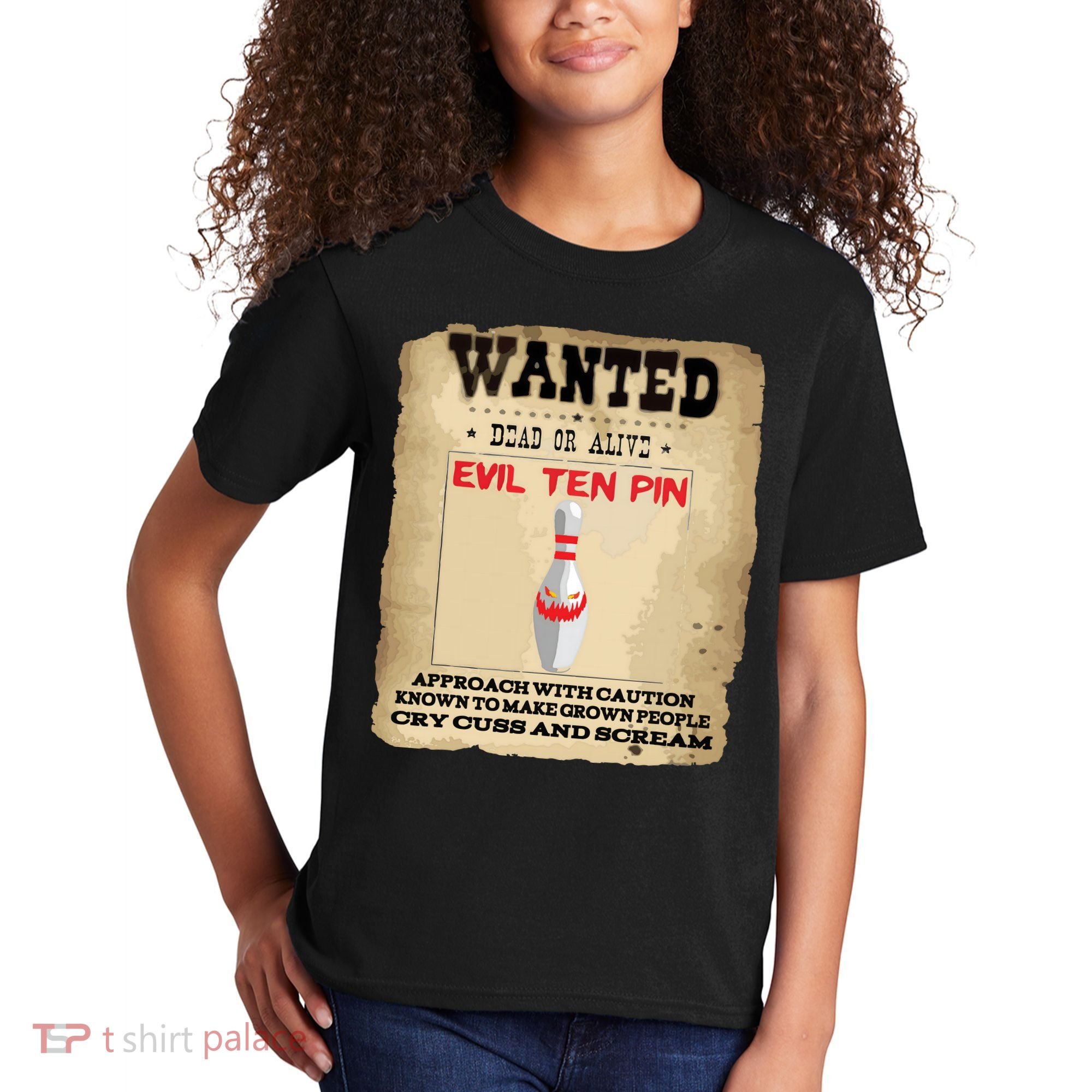Evil Ten Pin 10 Funny Bowling Kids T-Shirt