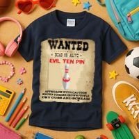 Evil Ten Pin 10 Funny Bowling Kids T-Shirt thumb 3