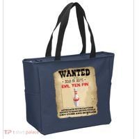 Evil Ten Pin 10 Funny Bowling Tote Bag thumb 2