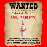 Evil Ten Pin 10 Funny Bowling Santa Hat thumb 1