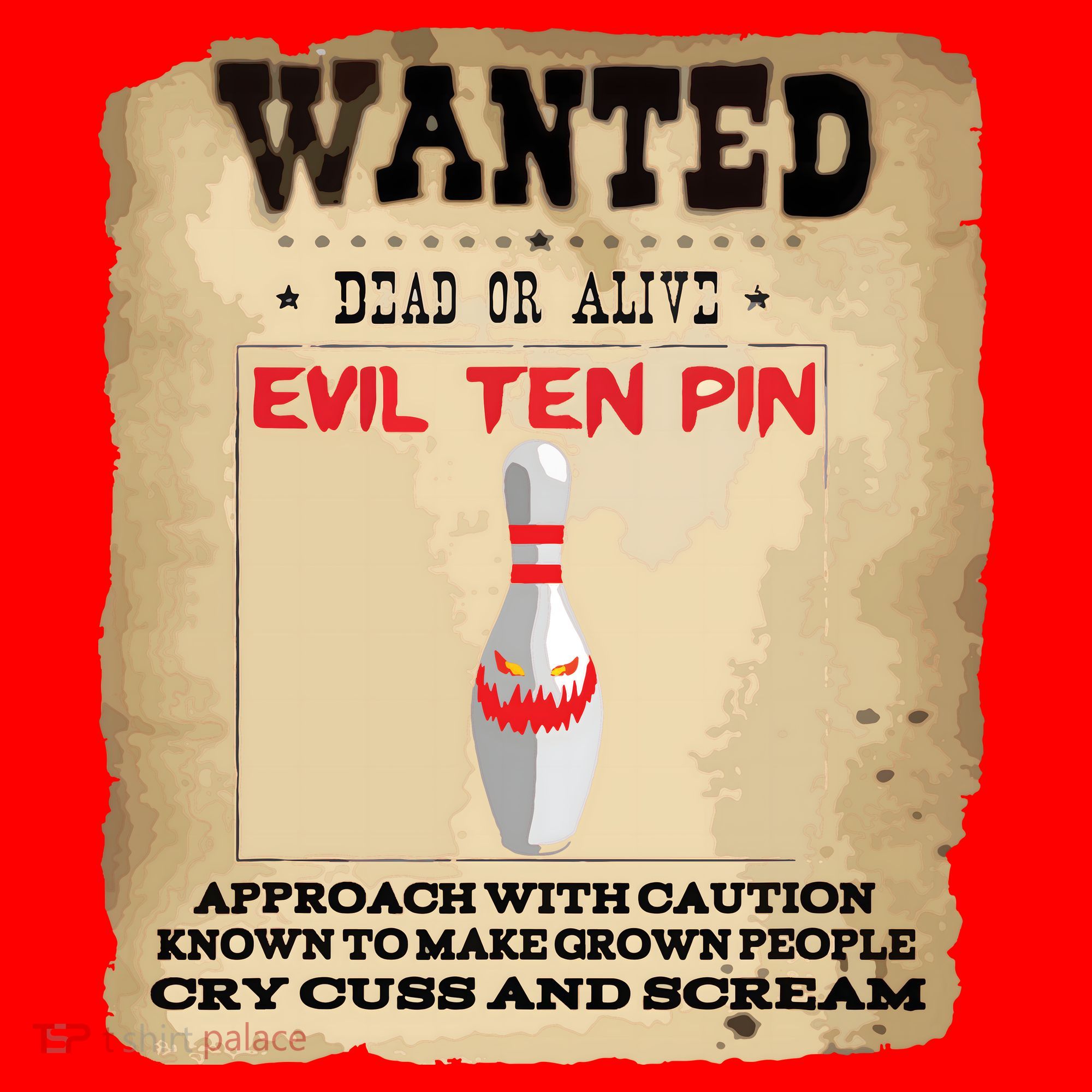 Evil Ten Pin 10 Funny Bowling Santa Hat
