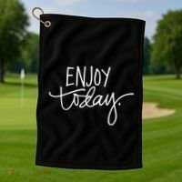 Enjoy Today Positive Golf Towel thumb 1