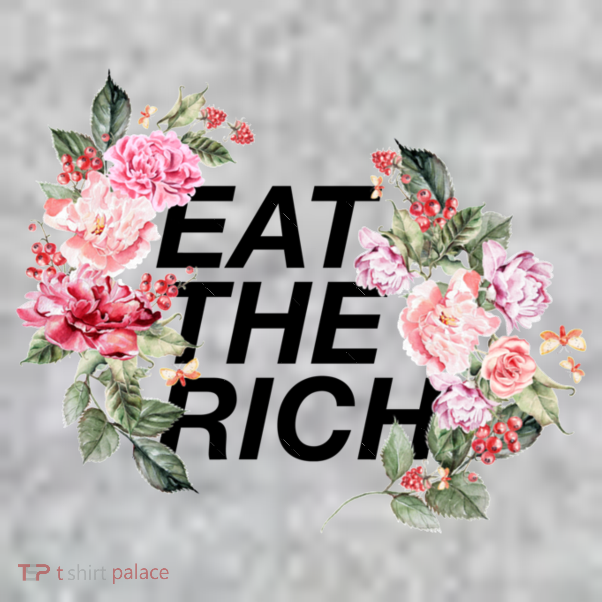 Eat The Rich Floral The Baniff Cuffed Pom Beanie