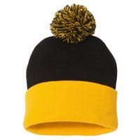 Eat The Rich Floral Pom Pom 12in Knit Beanie thumb 1