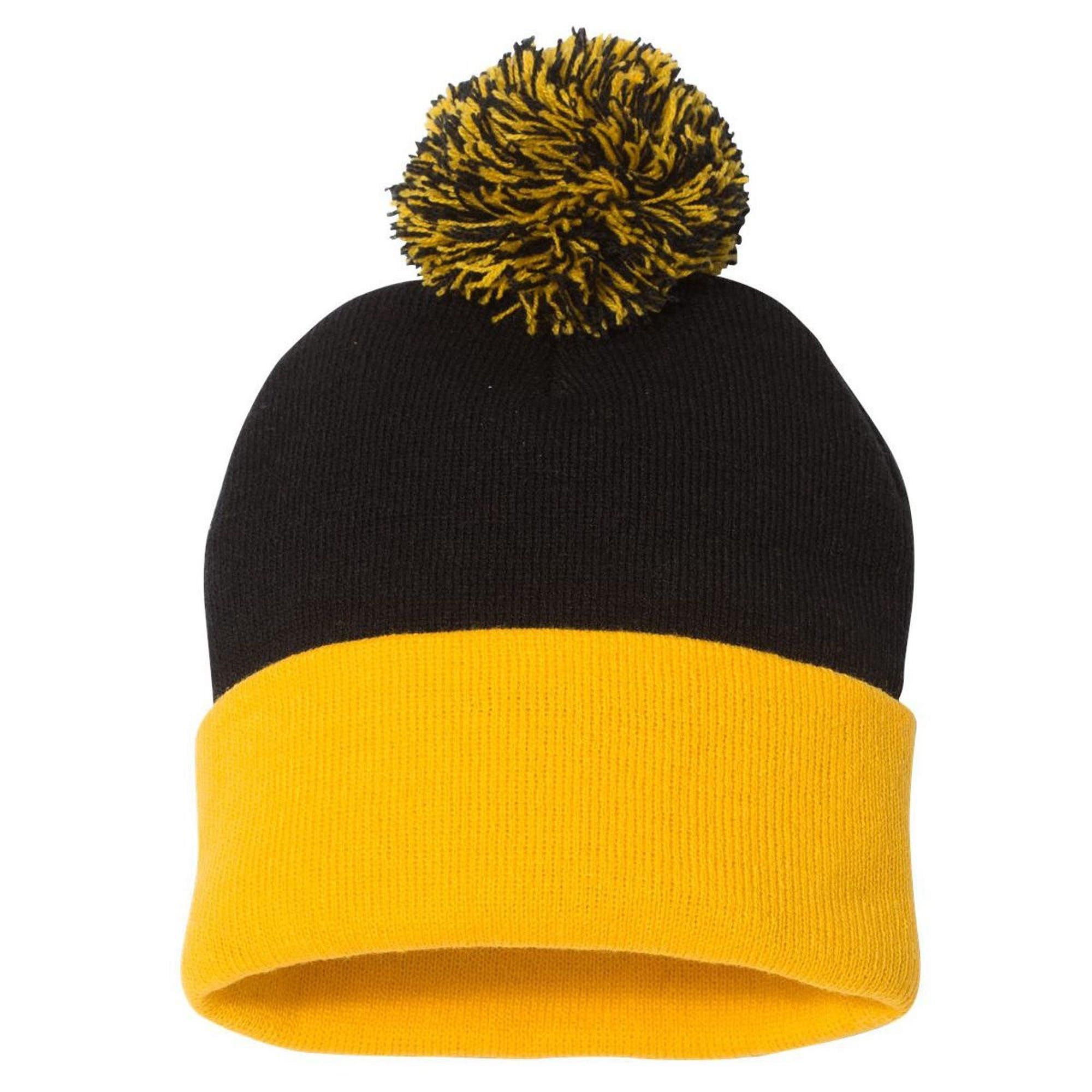 Eat The Rich Floral Pom Pom 12in Knit Beanie