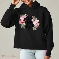 Eat The Rich Floral Ladies Heavyweight Boxy Pullover Hoodie thumb 0
