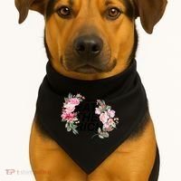 Eat The Rich Floral USA-Made Doggie Bandana thumb 1
