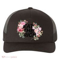 Eat The Rich Floral Yupoong Adult 5-Panel Trucker Hat thumb 0